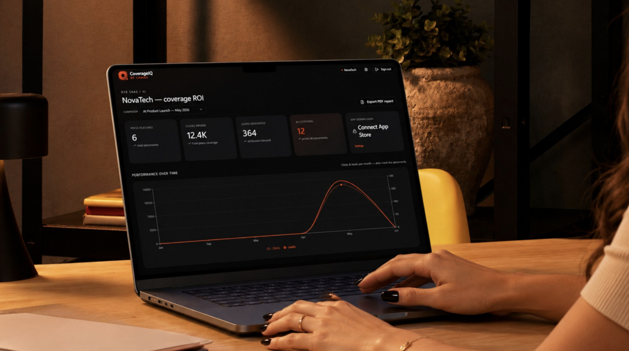 Cameo Communications Launches Beta of PR Measurement Platform CoverageIQ